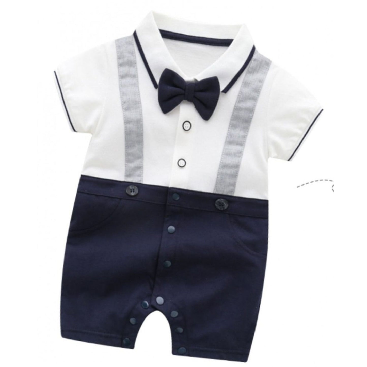 White Handsome Boy Baby Gift Luggage Set 3-6 Months