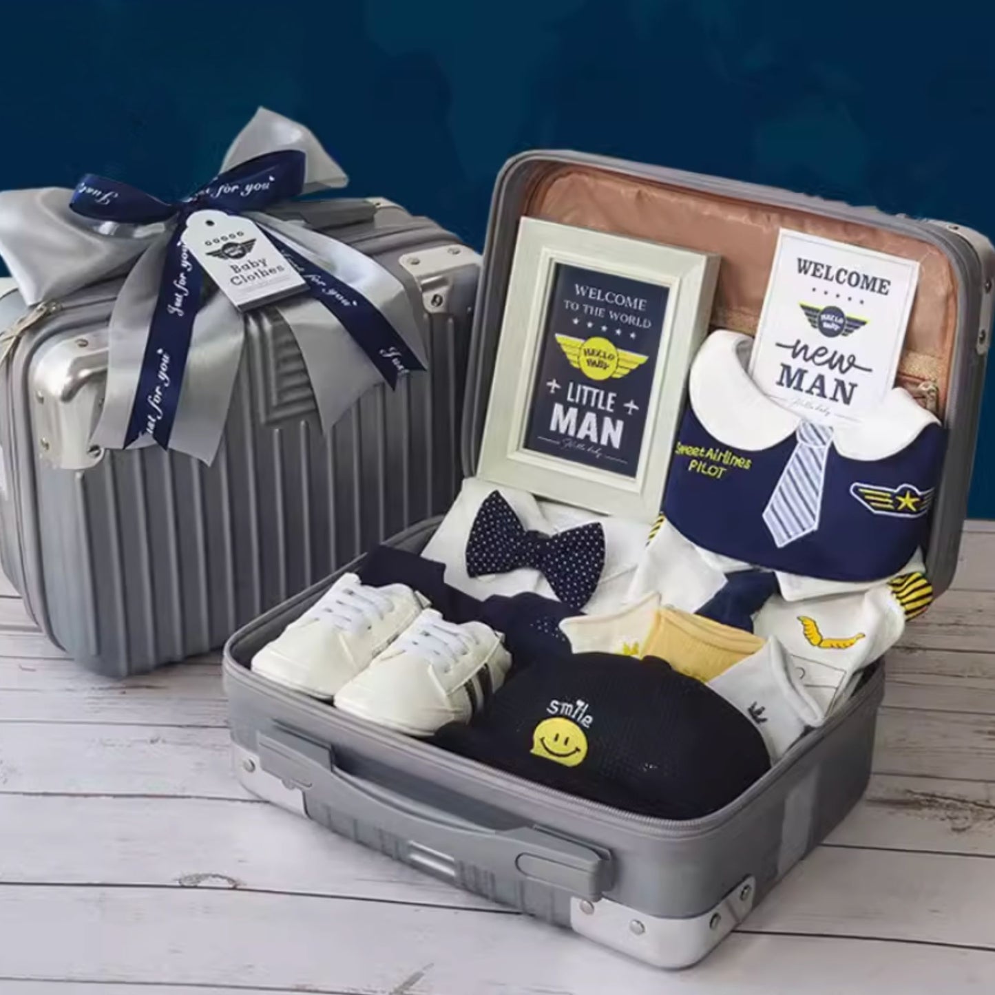 12 pc Handsome Baby Pilot 1 Year Birthday Gift Set 12- 18 months