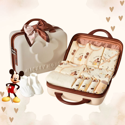22 pc Mickey Mouse Baby Gift Luggage Set 6-12 Months