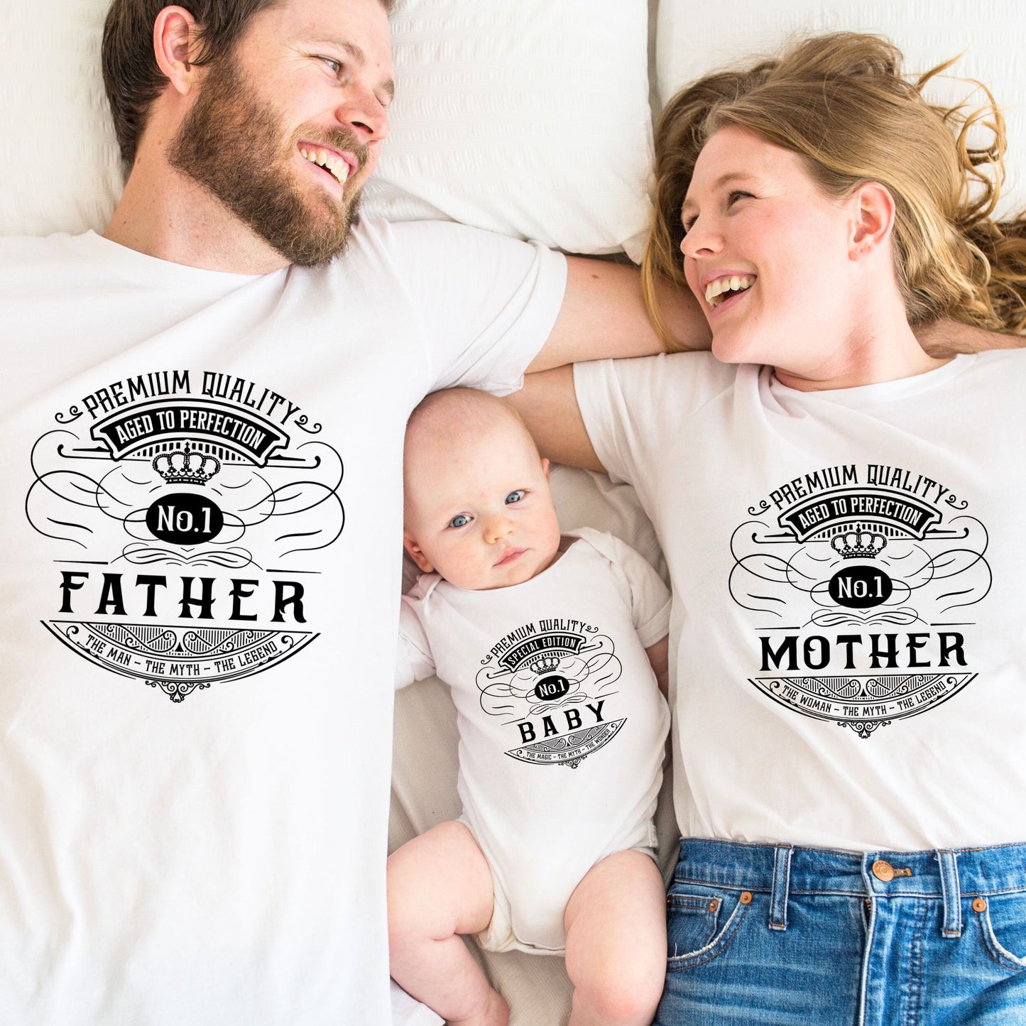Aged to Perfection Family Matching T-Shirts & Baby Romper