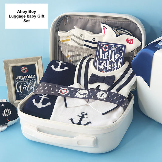 Ahoy Sailor Baby Boy Gift Luggage Set 0-3 months