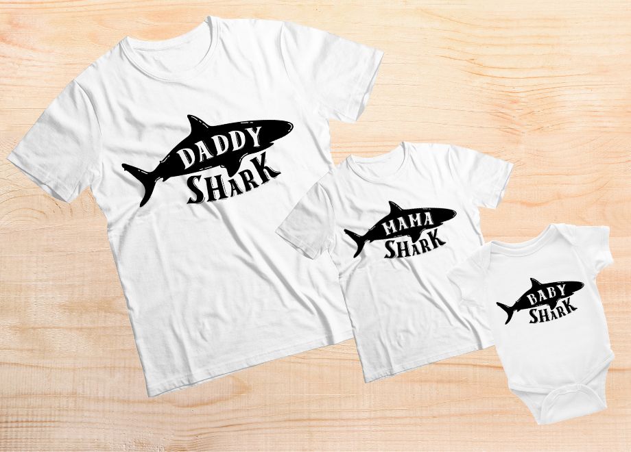 Fin-tastic Family Shark Tees: Matching Family T-Shirts