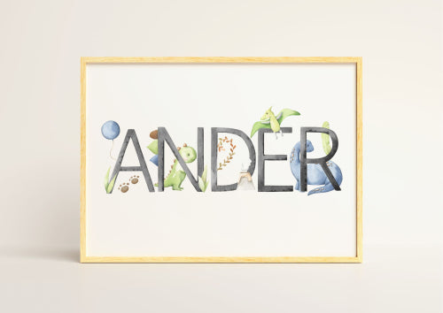 Dino-Mite Nursery Wall Decor – Custom Name