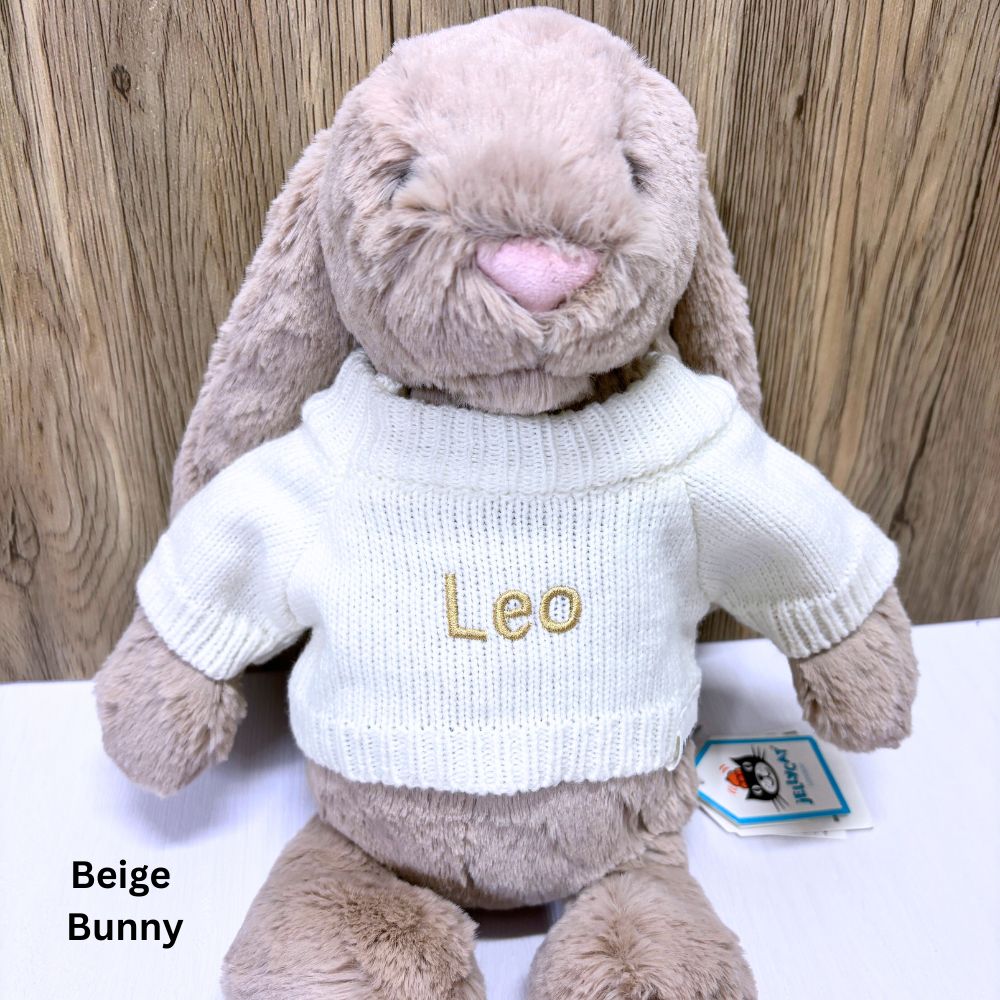 Personalized Jellycat Bunny Soft Toy with Custom Embroidery - 31 cm