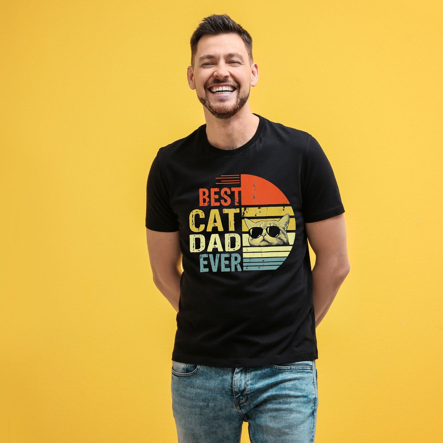 "Best Cat Dad Ever" Daddy T-Shirt: Perfect for Cat Lovers