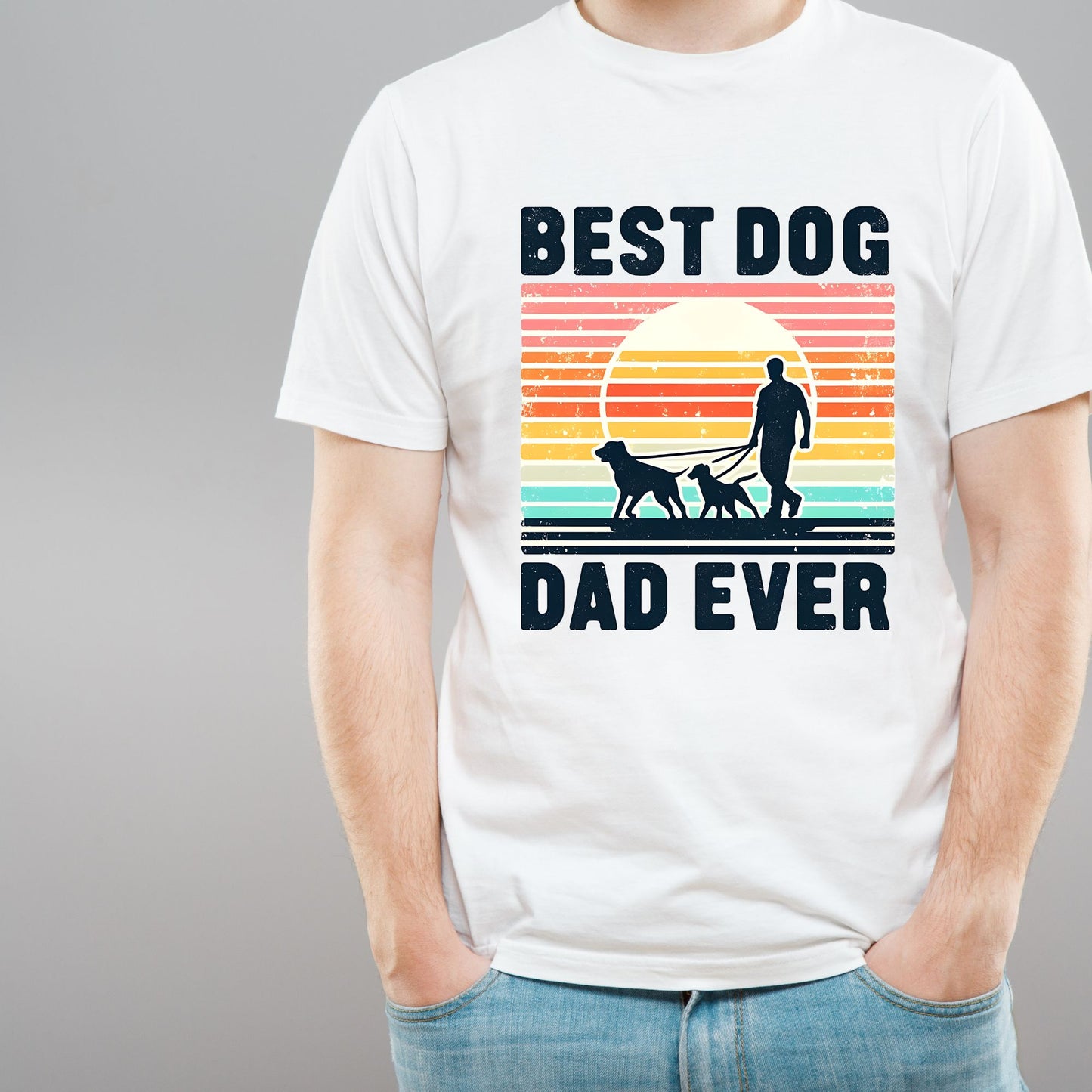 "Best Dog Dad" Tee-Shirts - Father's Day Gift