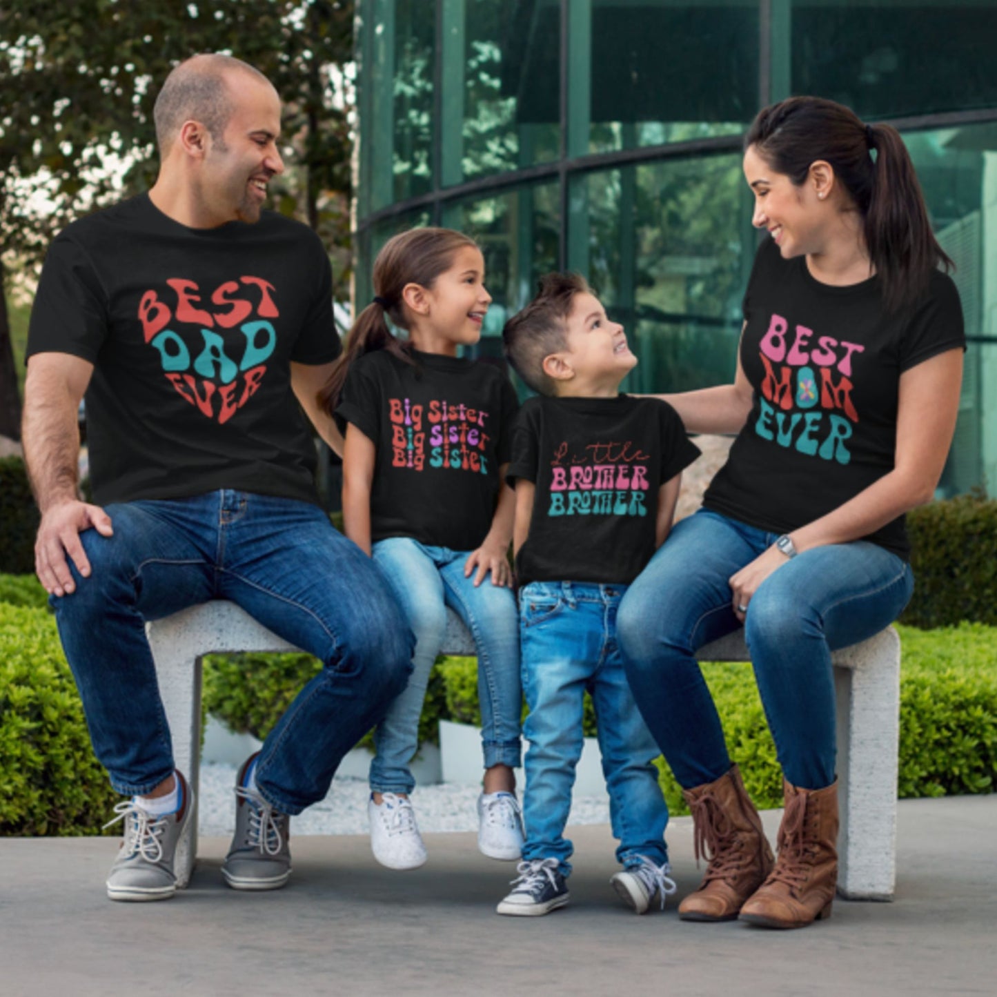 Best Family Ever – Matching Black Tees for Parents & Kids
