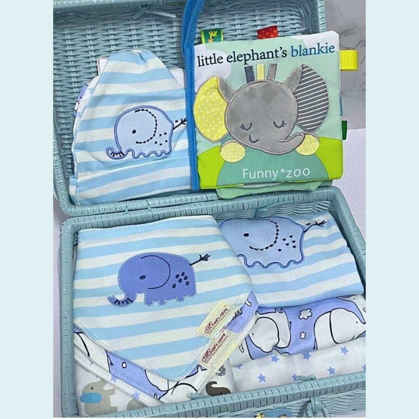 12 piece Handsome Elephant Boy Baby Shower Gift Set