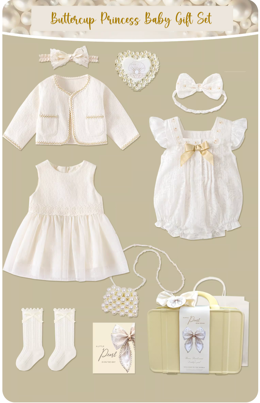 Sweet Buttercup Baby Girl 1st Birthday Gift Set Luggage - Best First Birthday Gift Singapore (12-18 Months)