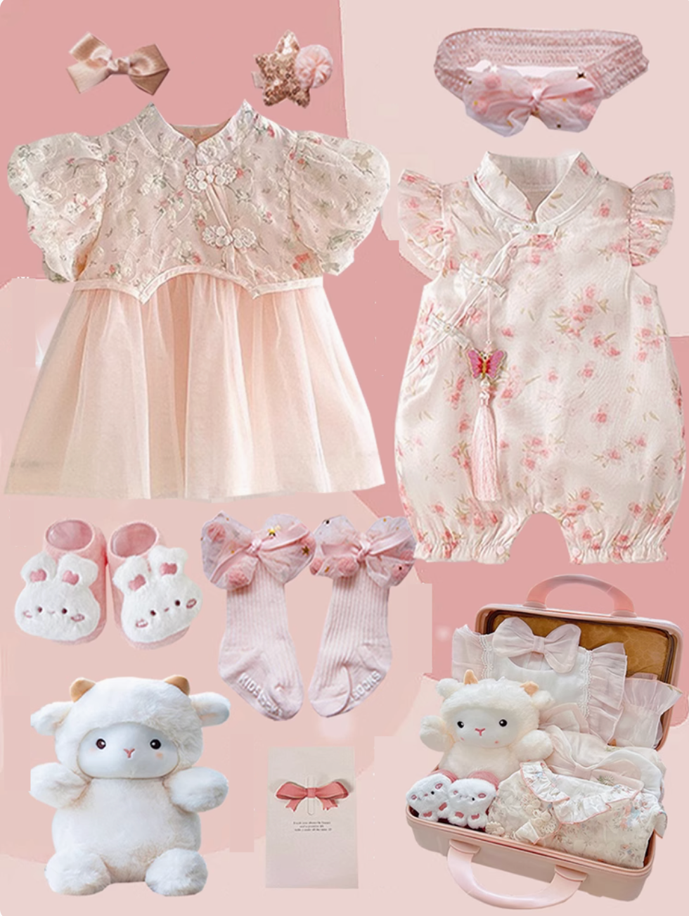 Charming Baby Girl Luggage Gift Set 3-6 Months