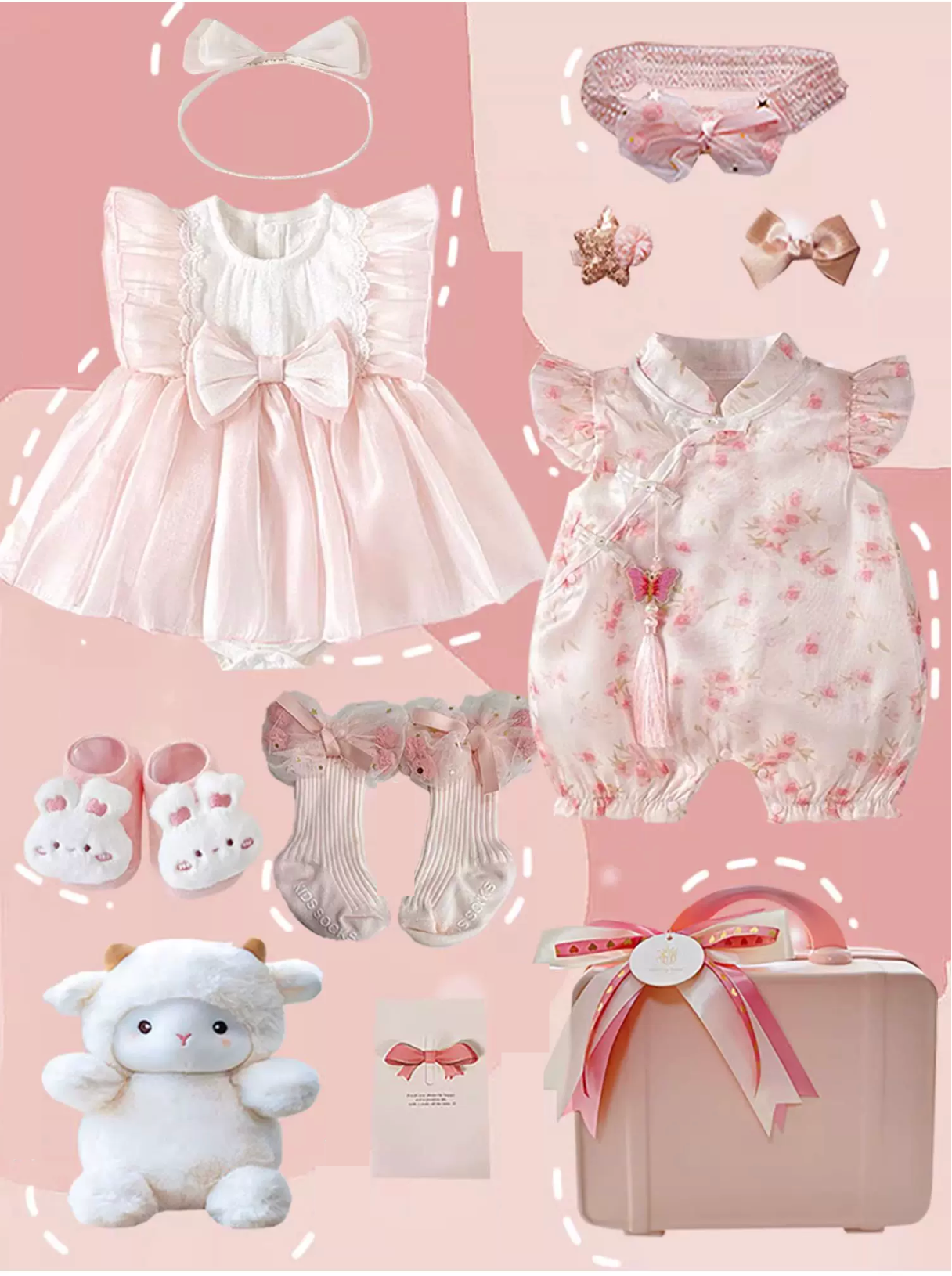 Charming Pink Baby Girl Luggage - Best Baby Gift Singapore (6-12 Months)