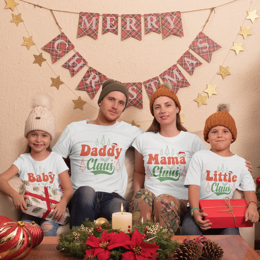 Santa's Family Matching Christmas Family Tee Shirts