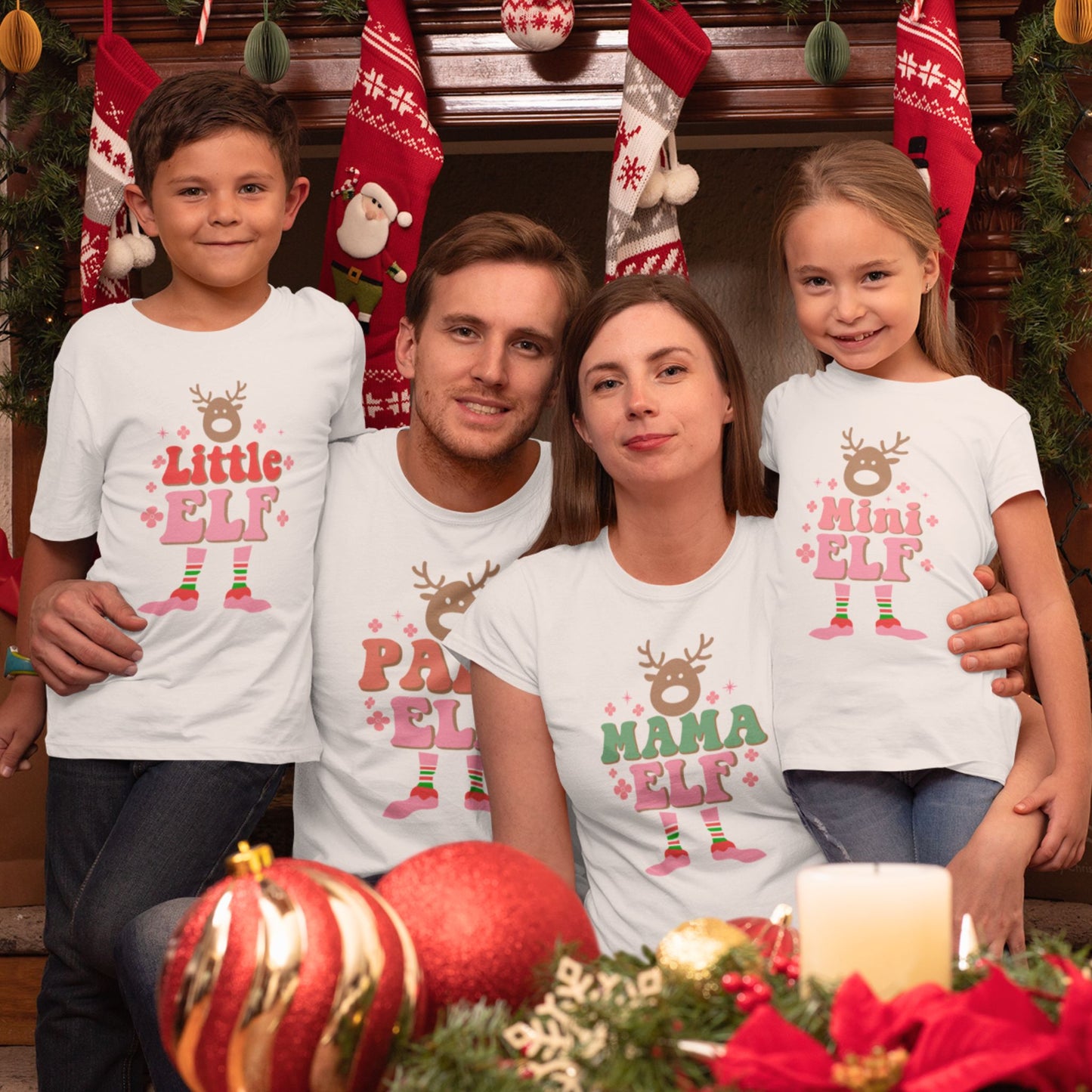 Elf Family Matching Christmas Family Tee Shirts