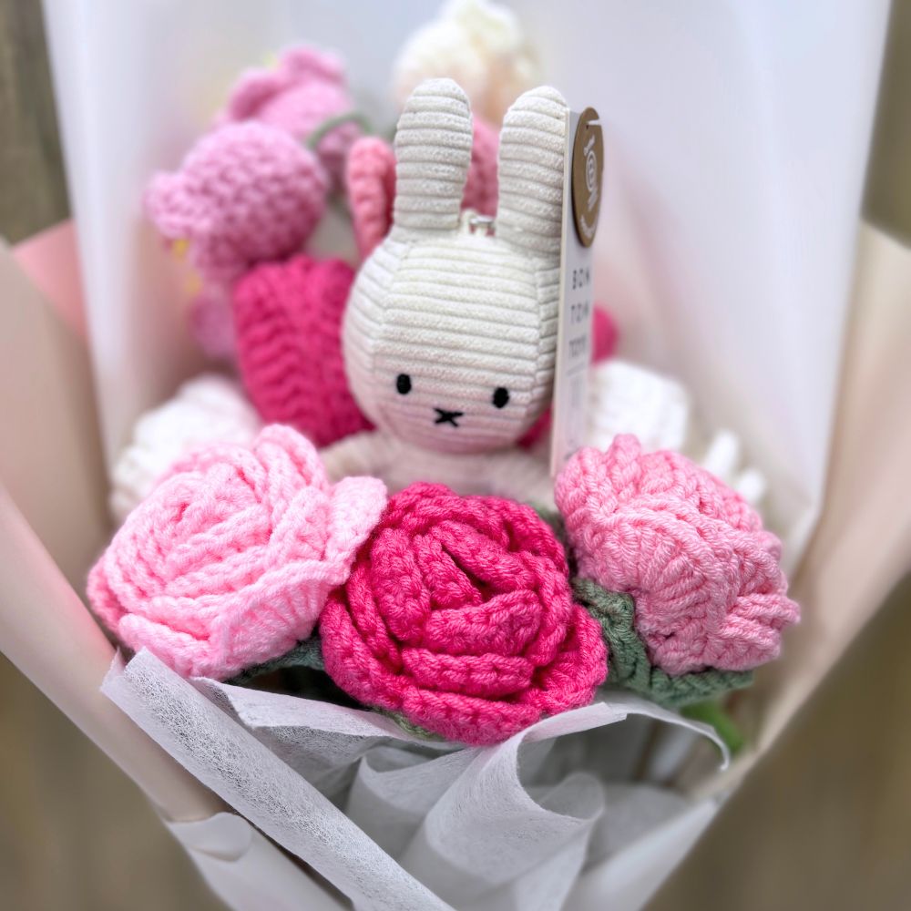 Crochet Rose & Miffy Flower Bouquet 🌹🌹🌹