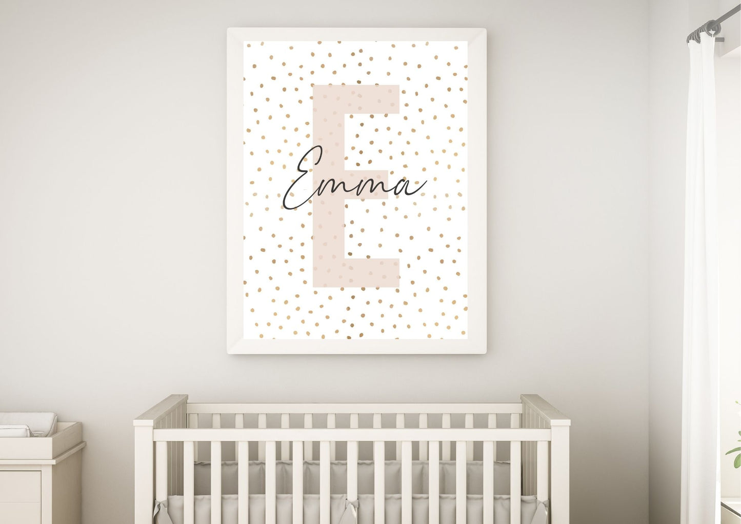 Custom Baby Name Initial Nursery Poster