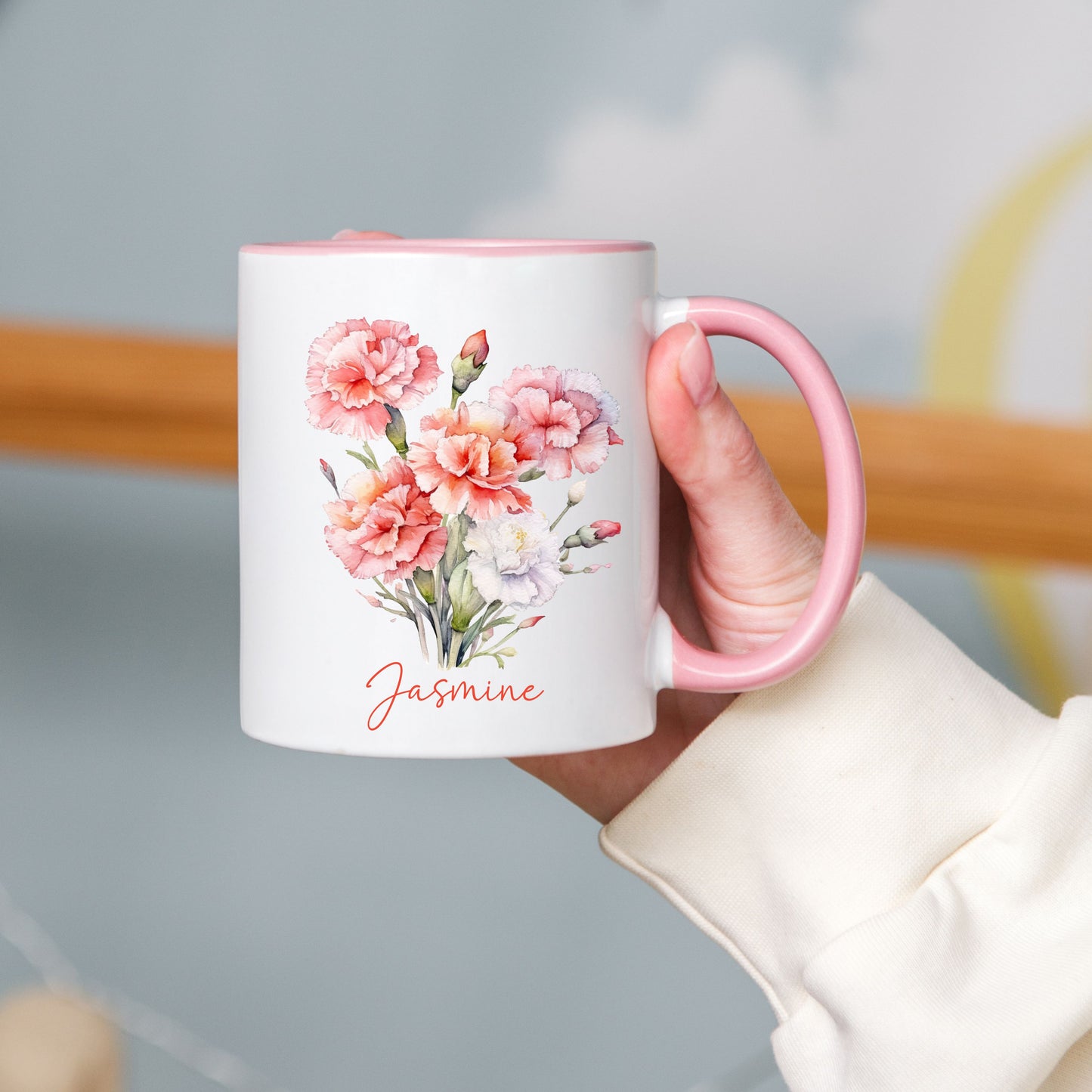 Customized Birth Flower Mug - Gift for Grandma or Mom