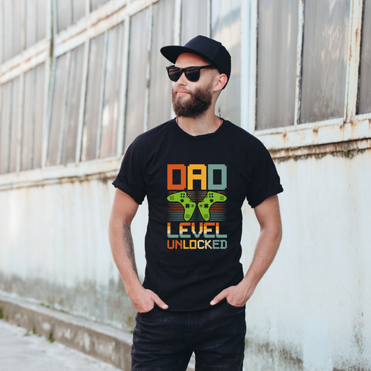 Dad Achievement: 'Level Unlocked' Daddy T Shirt