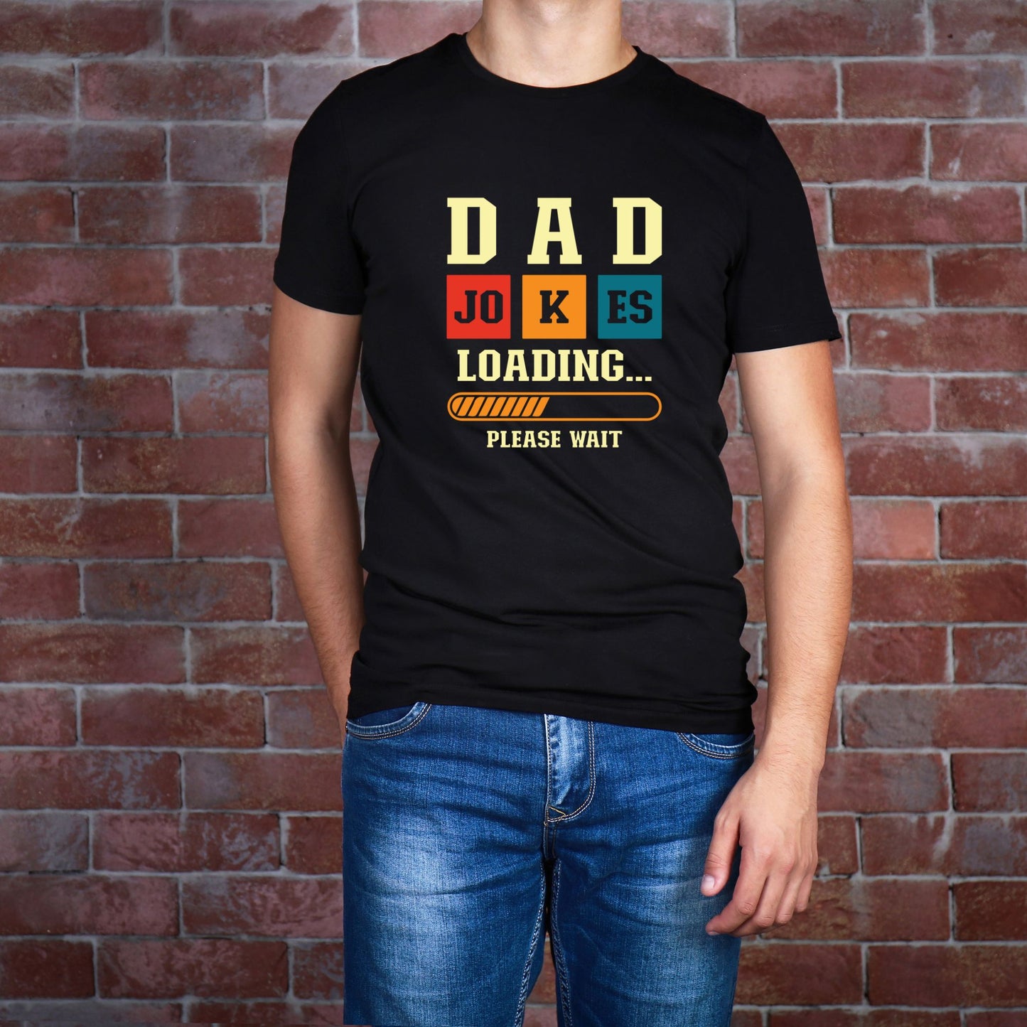 "Dad Jokes Loading" Funny T-Shirt for Father's Day Gift