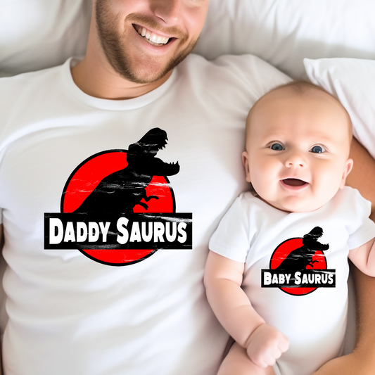 Daddy-Saurus & Baby-Saurus: Father and Daddy Matching Outfits