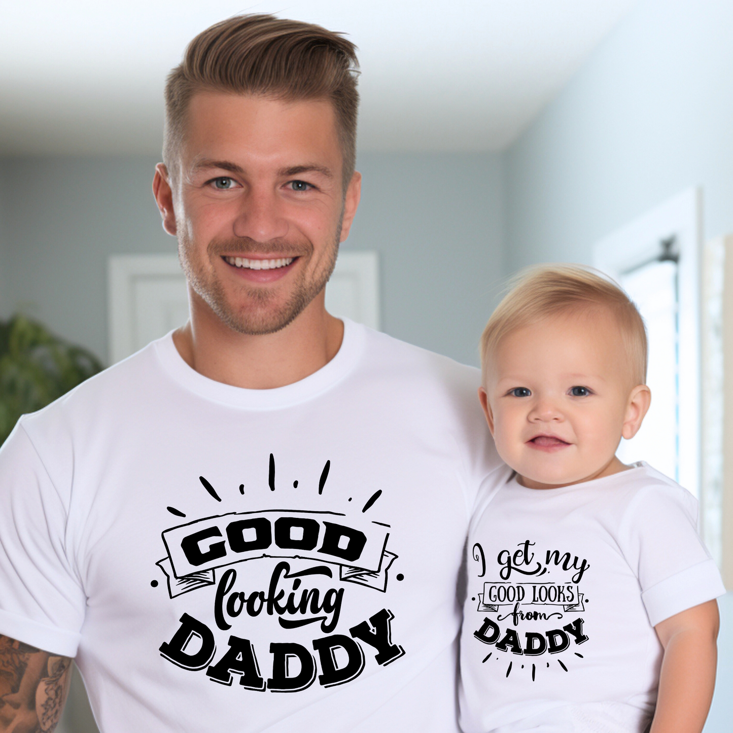 Daddy & Me Matching "Good Looks" Outfits