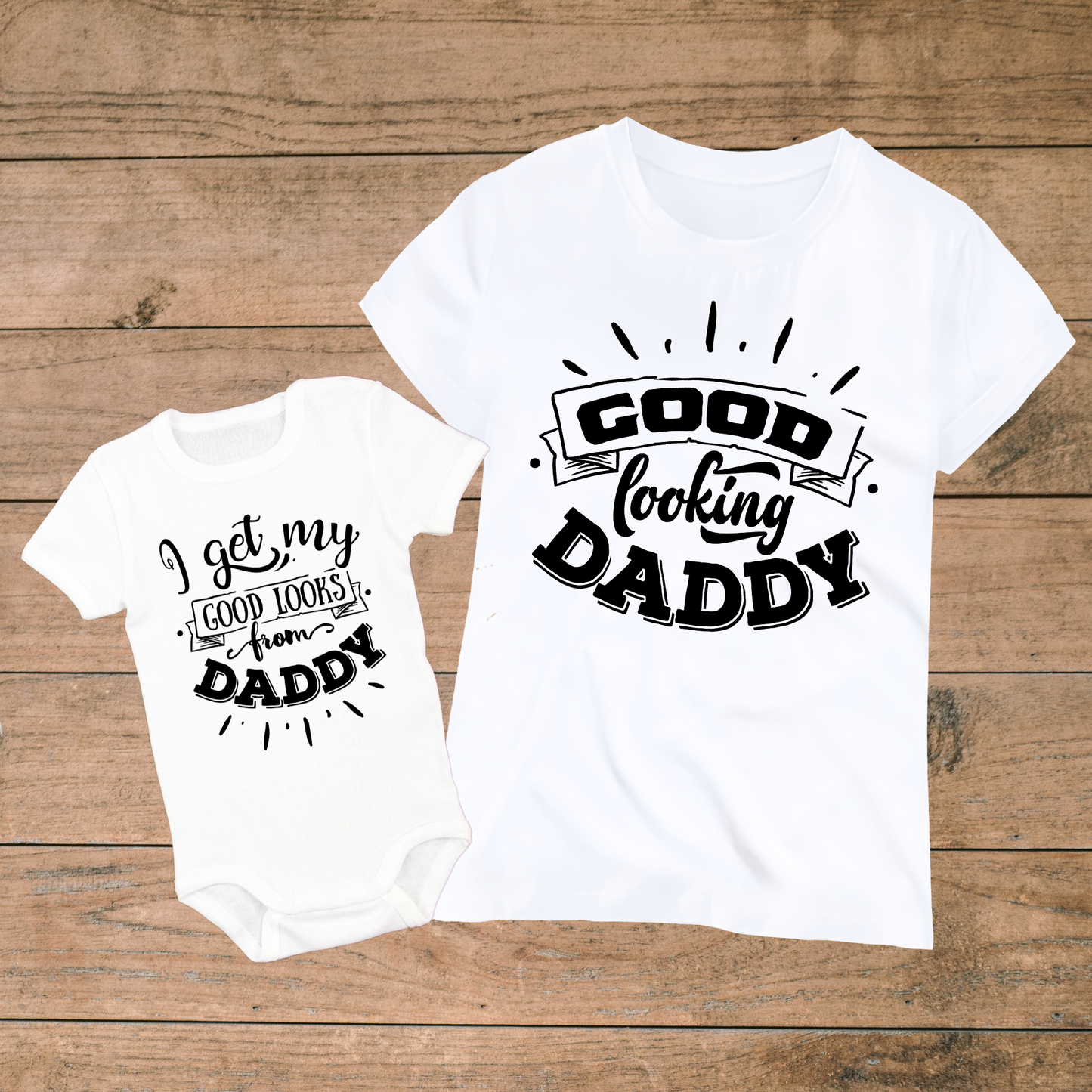 Daddy & Me Matching "Good Looks" Outfits