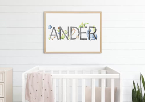 Dino-Mite Nursery Wall Decor – Custom Name