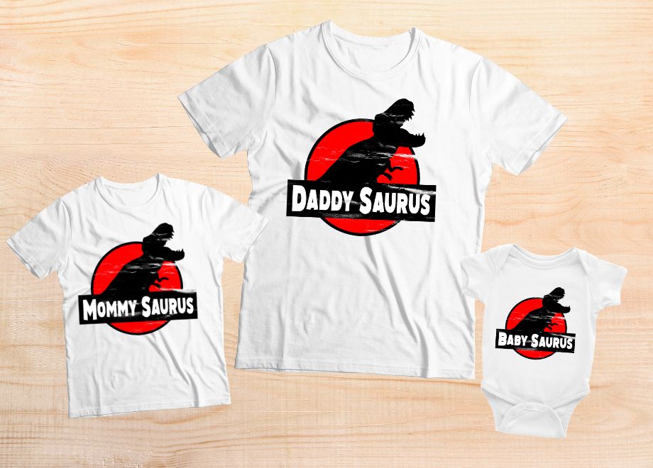 Jurassic Dinosaur Matching Family Tees