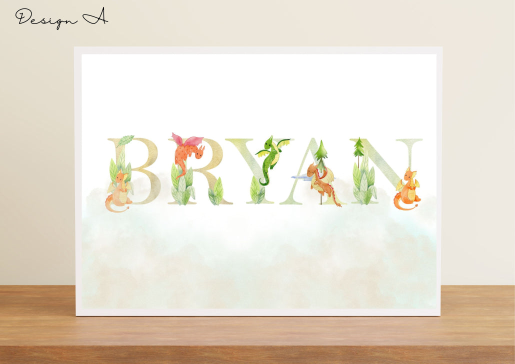 Personalized Dragon Baby Wall Decor for Nursery