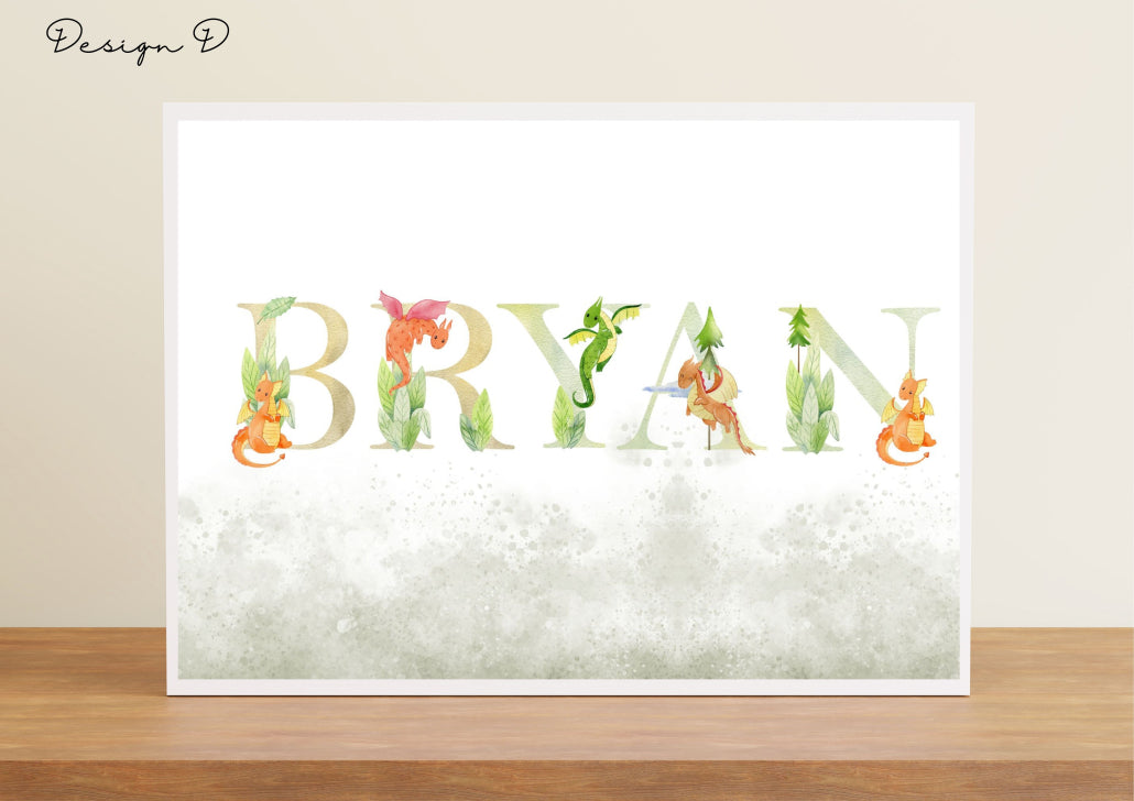 Personalized Dragon Baby Wall Decor for Nursery