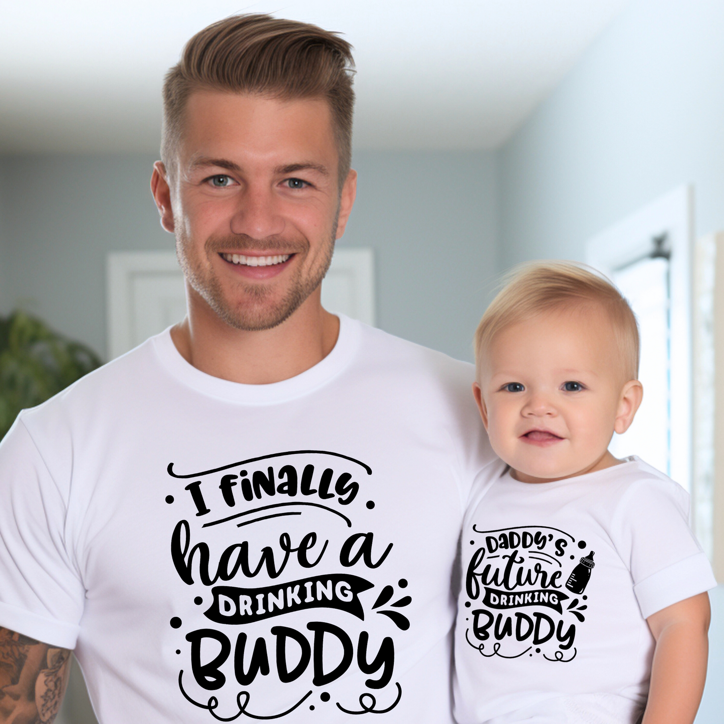 Drinking Buddies - Daddy and Baby Matching Outfit
