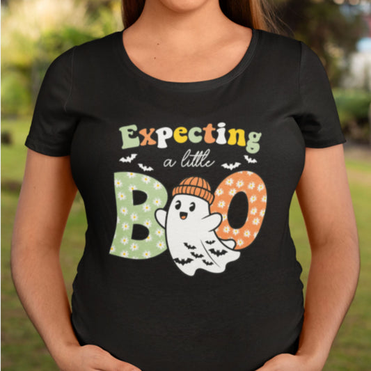 Expecting a Little Boo Halloween Maternity T-Shirt