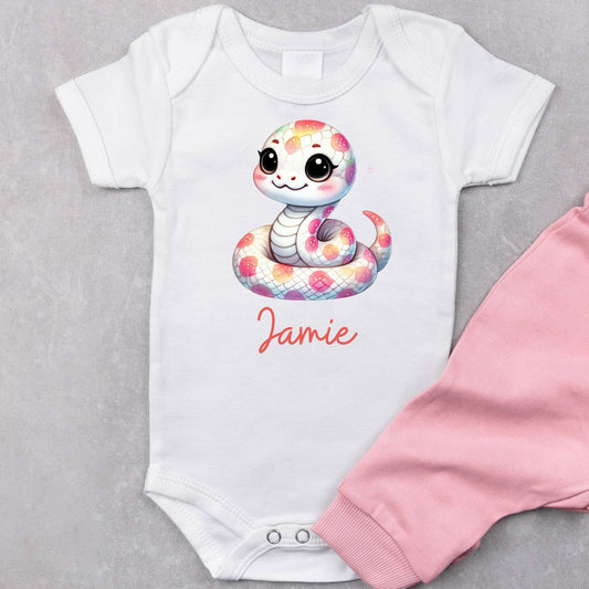 Friendly Serpent Personalized Baby Romper