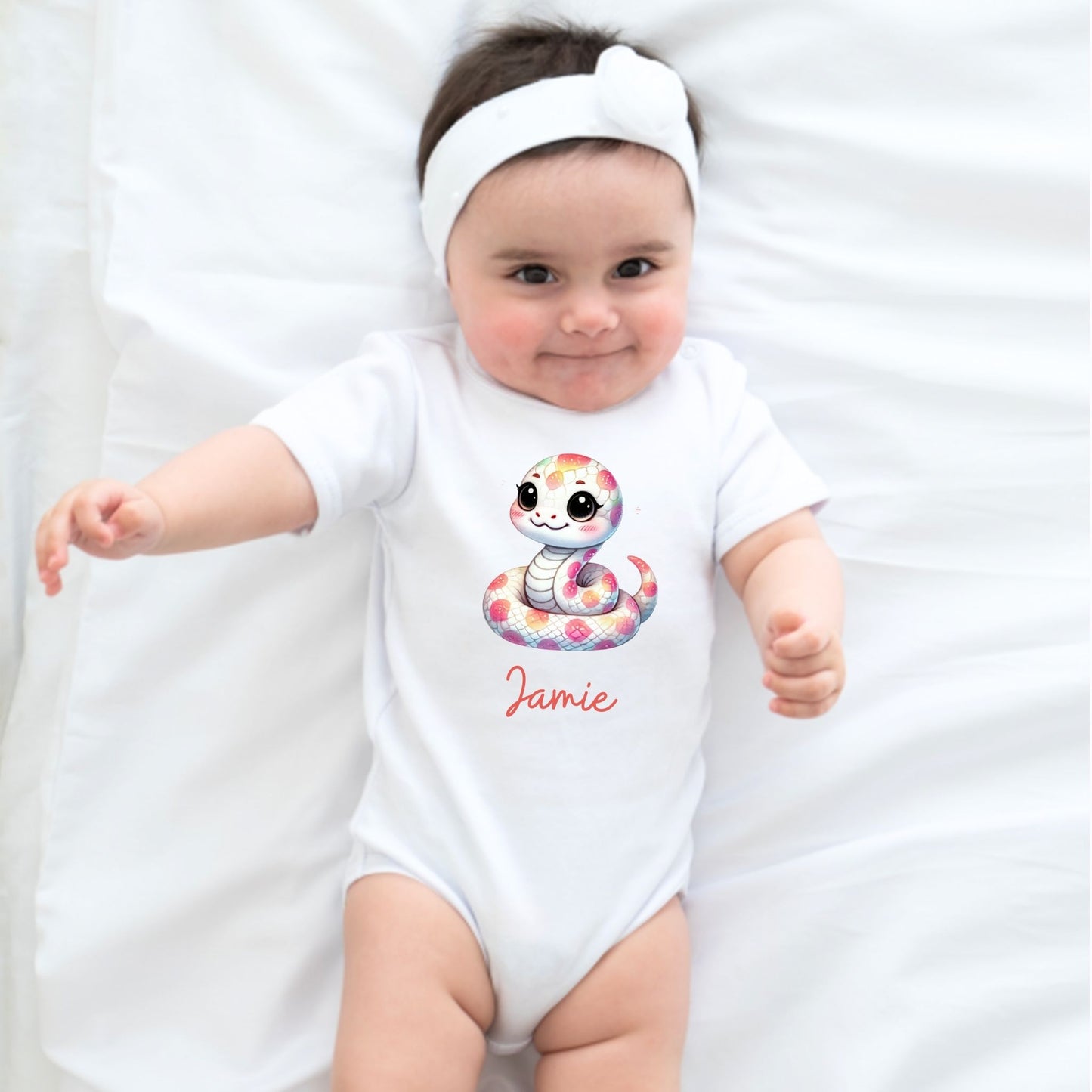 Friendly Serpent Personalized Baby Romper