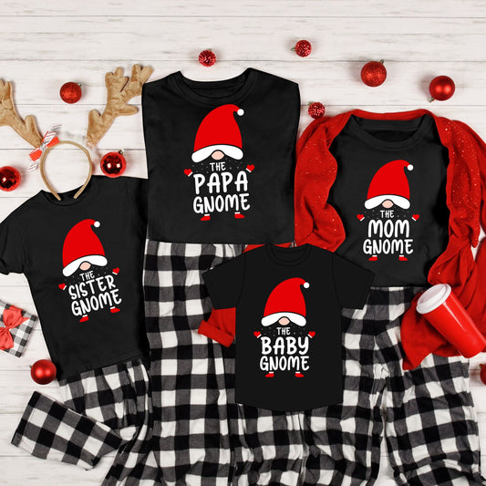 Gnome Family Matching Christmas Family T-Shirts