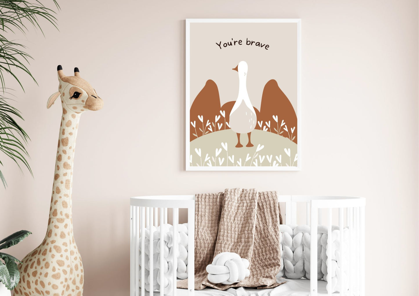 Honk for Courage: Goose Affirmation Nursery Poster