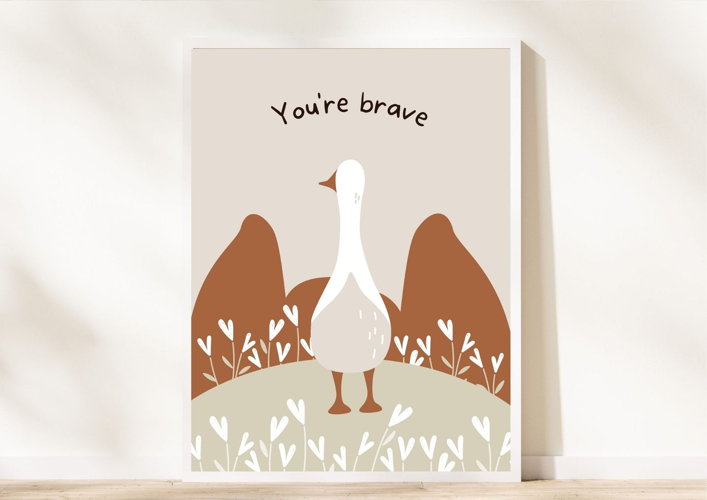 Honk for Courage: Goose Affirmation Nursery Poster