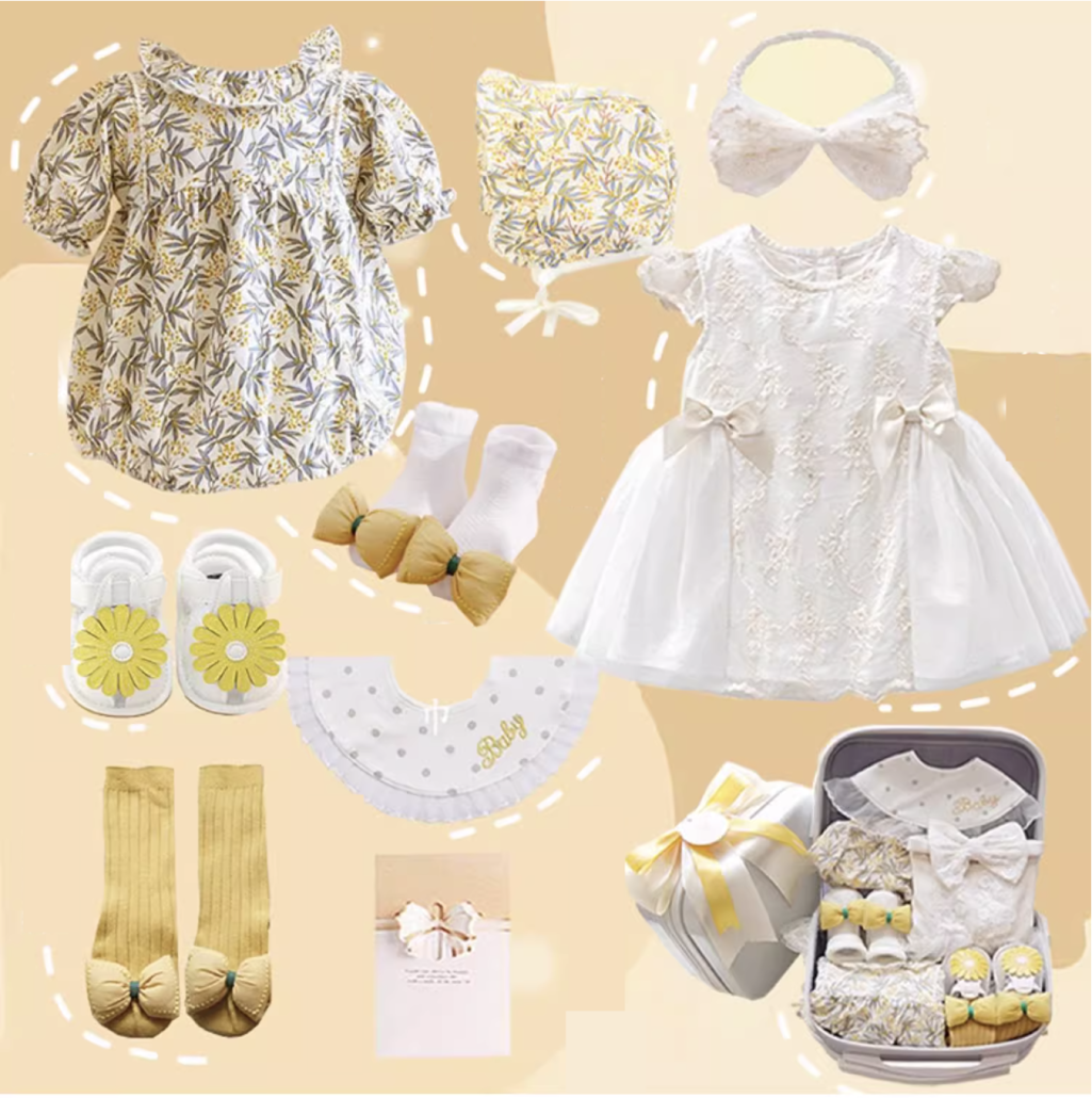 Gorgeous Yellow Baby Girl Luggage Gift Set 6-12 Months