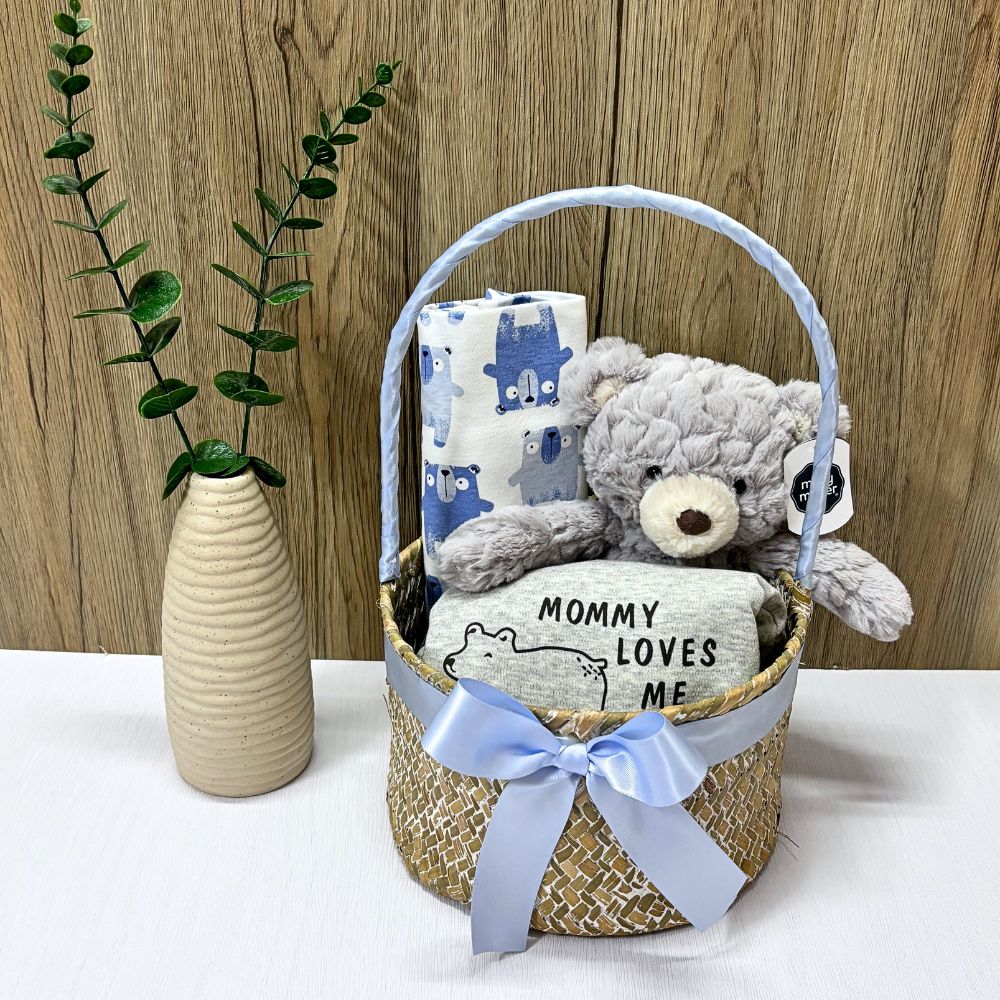 Bear-y Best Baby Boy Gift Basket 3-6 Months