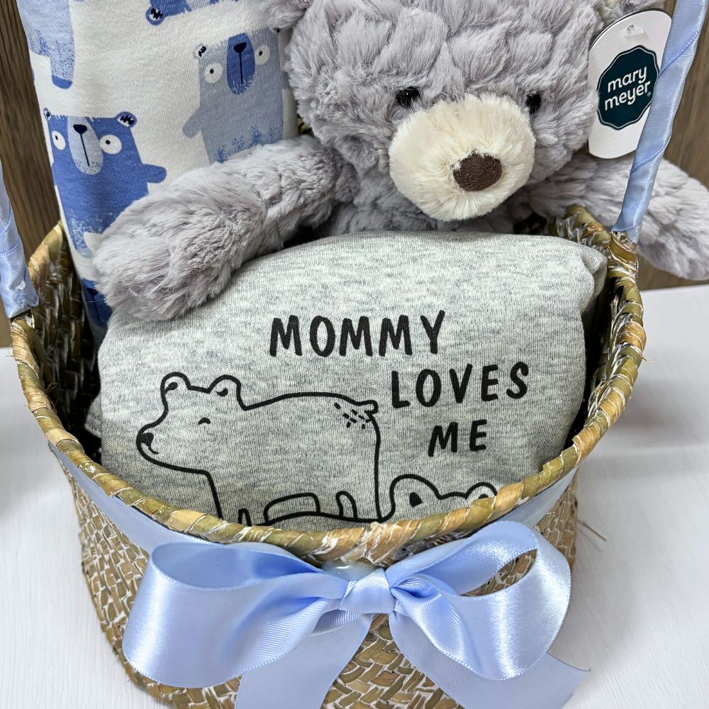 Bear-y Best Baby Boy Gift Basket 3-6 Months