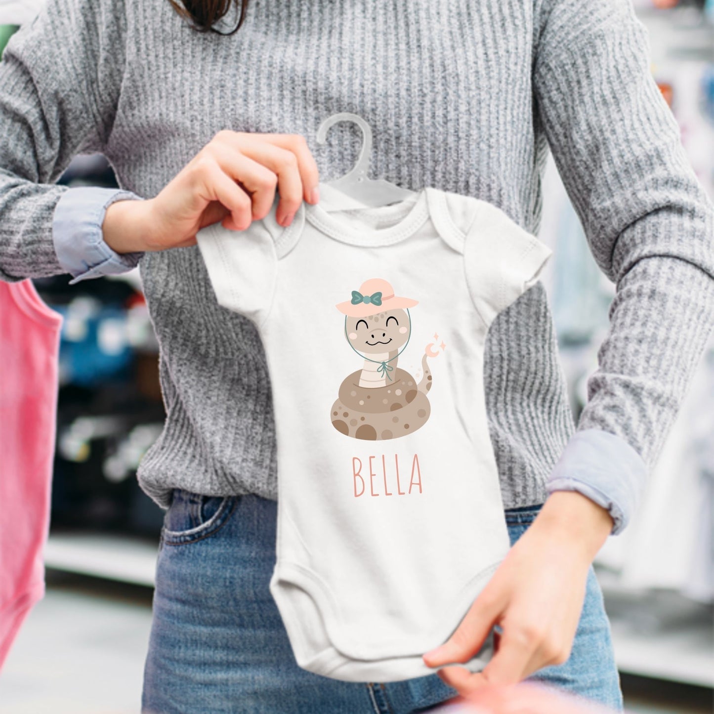 Hiss-terically Cute Personalized Baby Romper