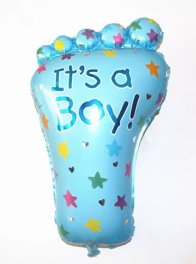 It's A Boy Foot Helium Balloon - 40 x 65cm