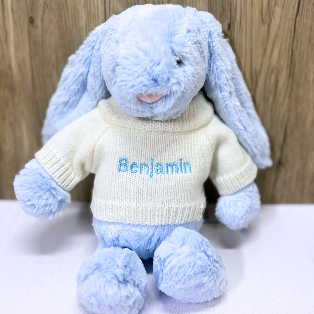 Personalized Jellycat Bunny Soft Toy with Custom Embroidery - 31 cm