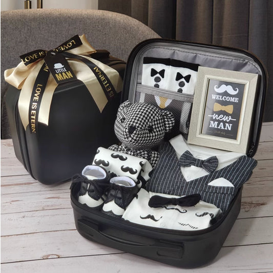 10 pc Little Boss Boy Baby Birthday Gift Luggage Set 12-18 Months