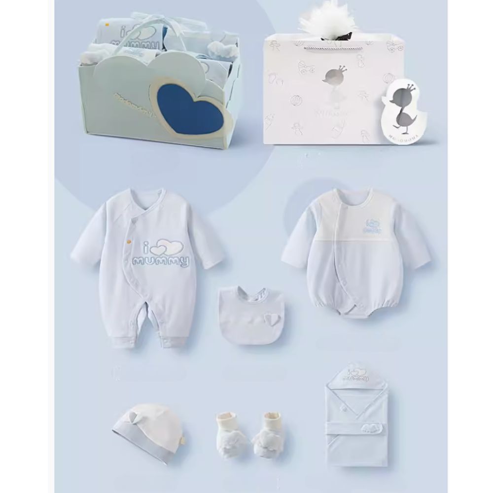 Little Blue Love Boy Baby Hamper Newborn Gift Bag 3-6 Months