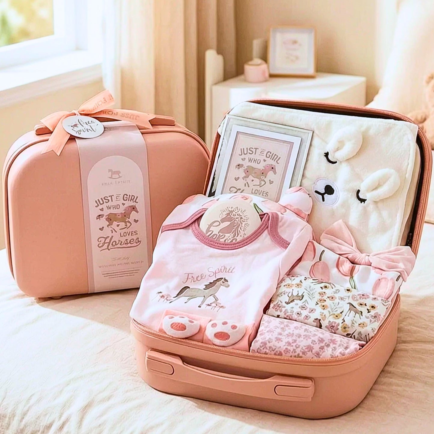 Little Horse Baby Gift Luggage Set - Best Baby Gift Singapore (3-6 Months) 🐴