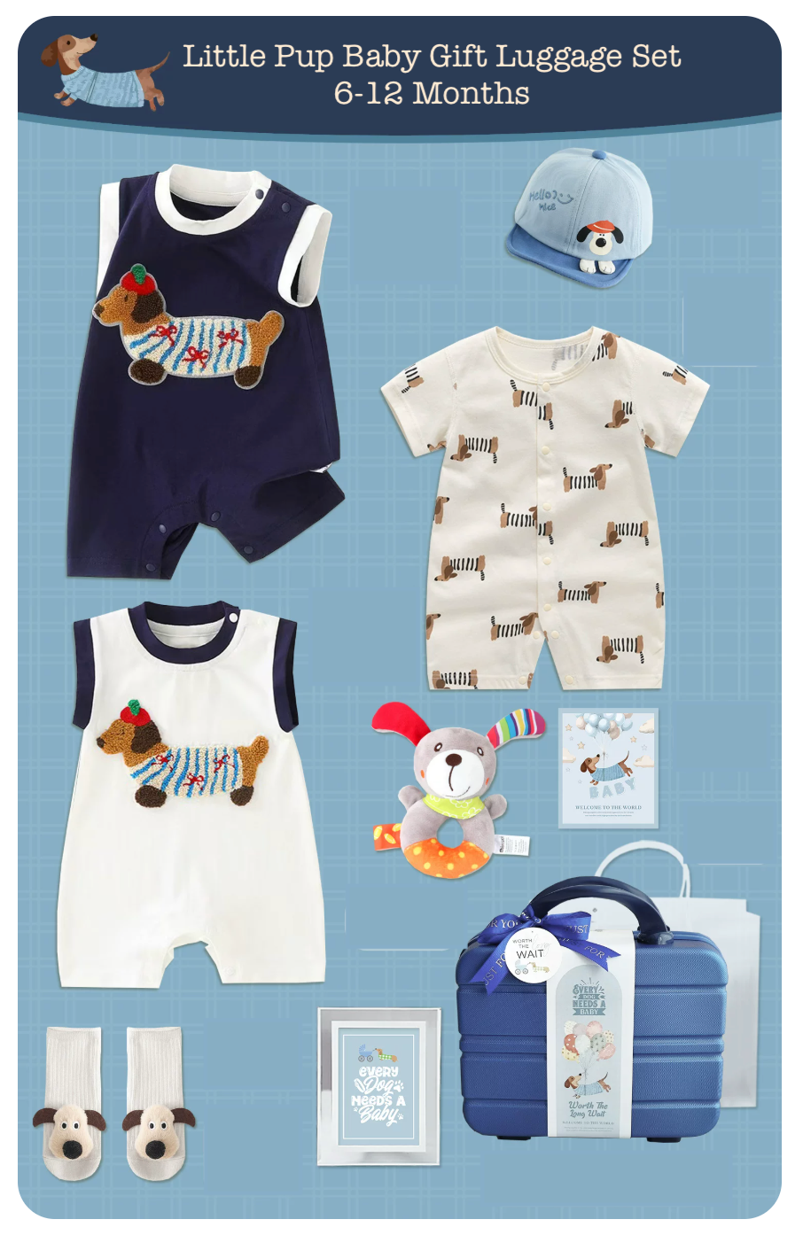 Little Pup Baby Gift Luggage Set 6-12 months