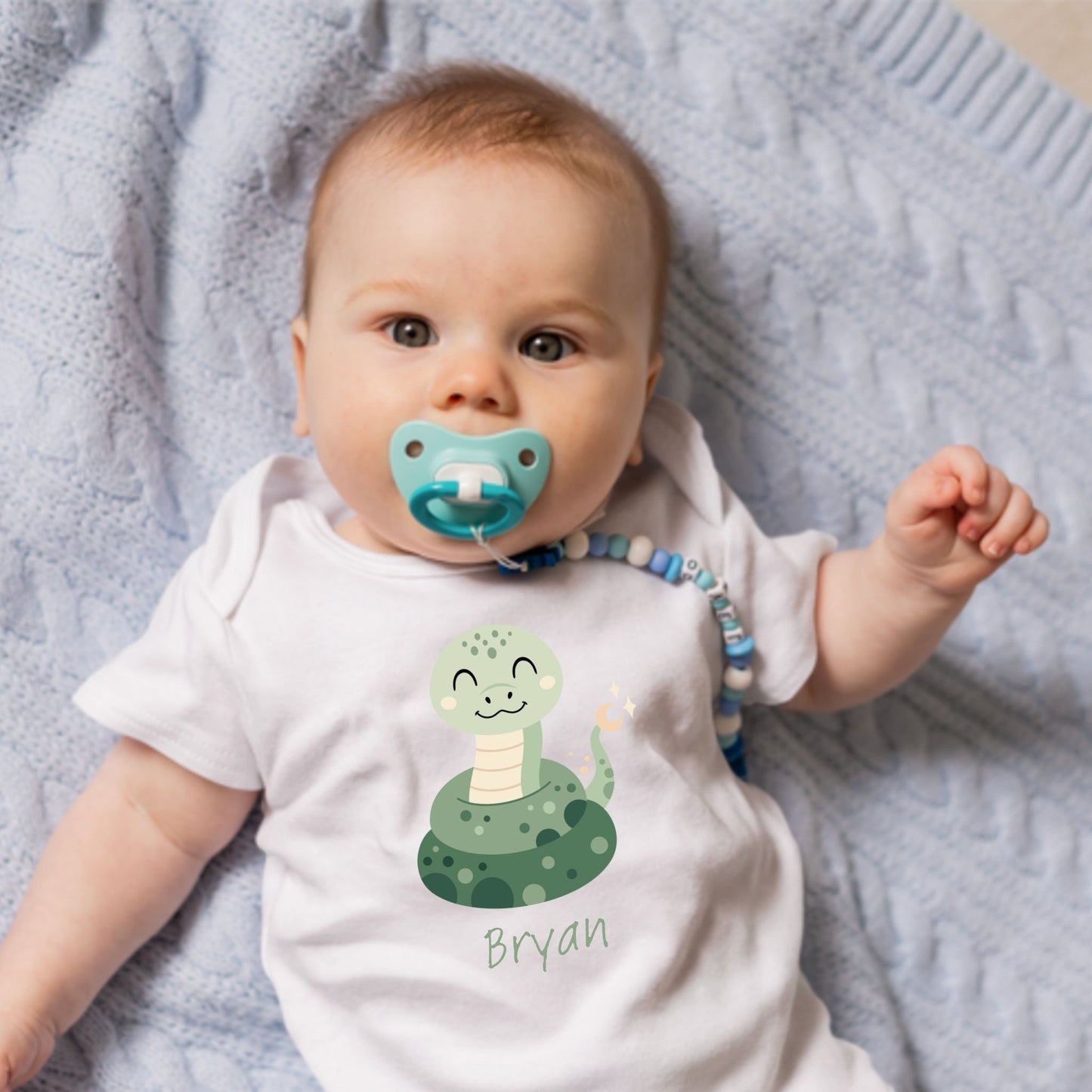 Little Serpent: Personalized Name Snake Baby Romper