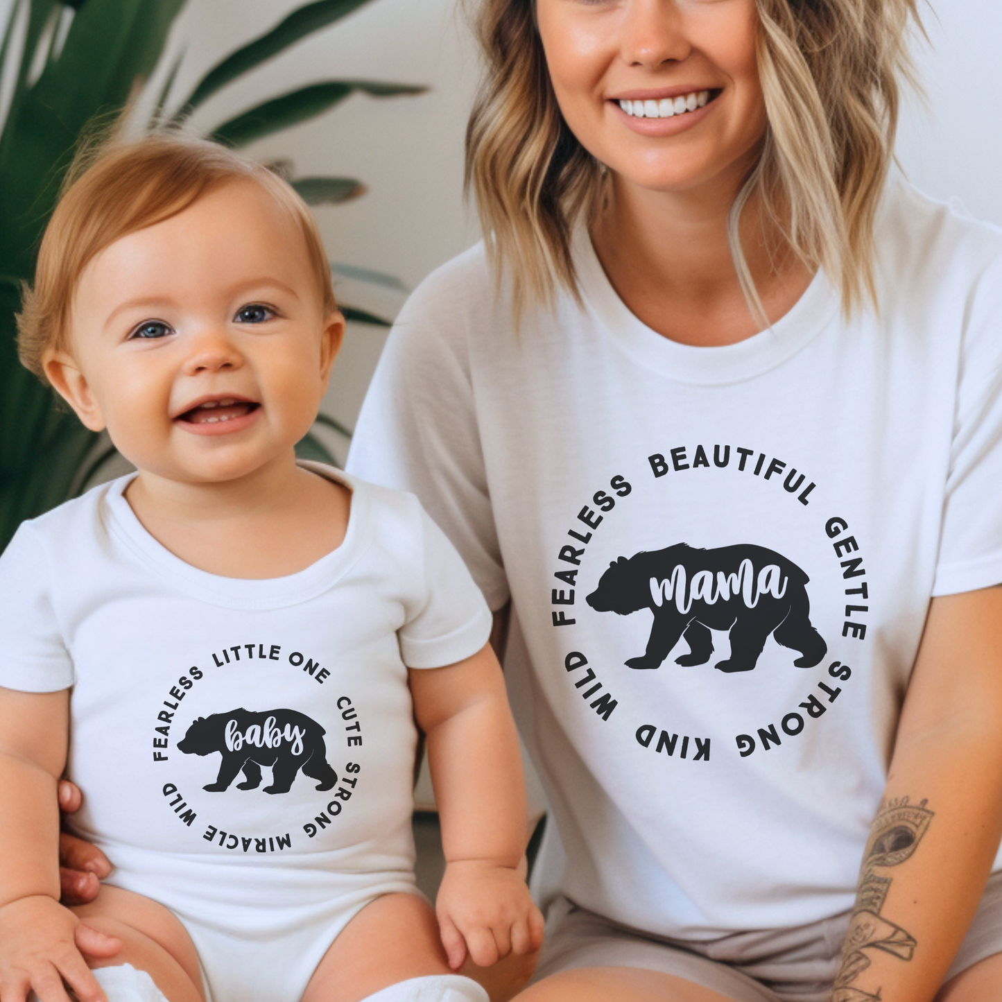 Mama Bear & Baby Bear - Mother Baby Matching Outfits