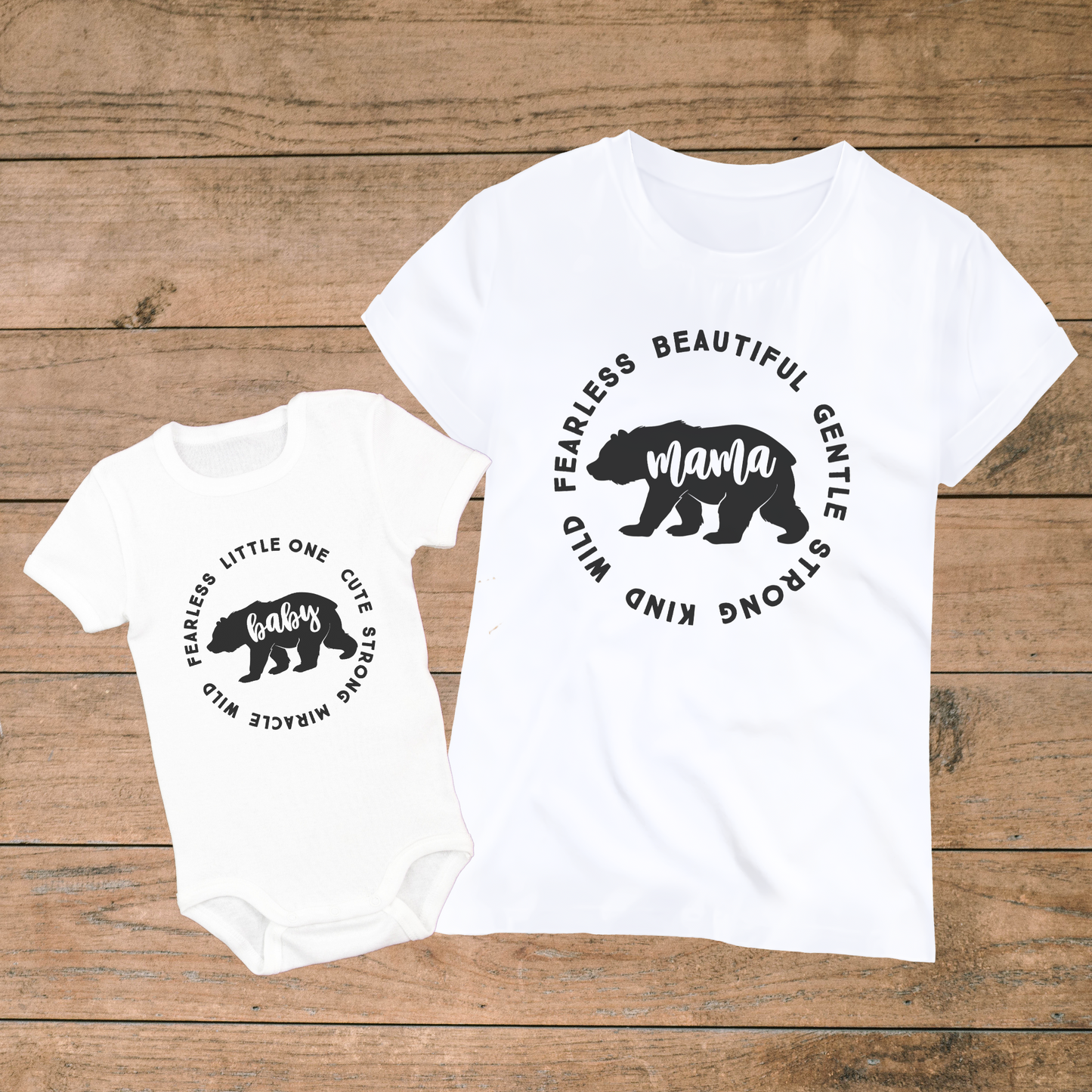 Mama Bear & Baby Bear - Mother Baby Matching Outfits