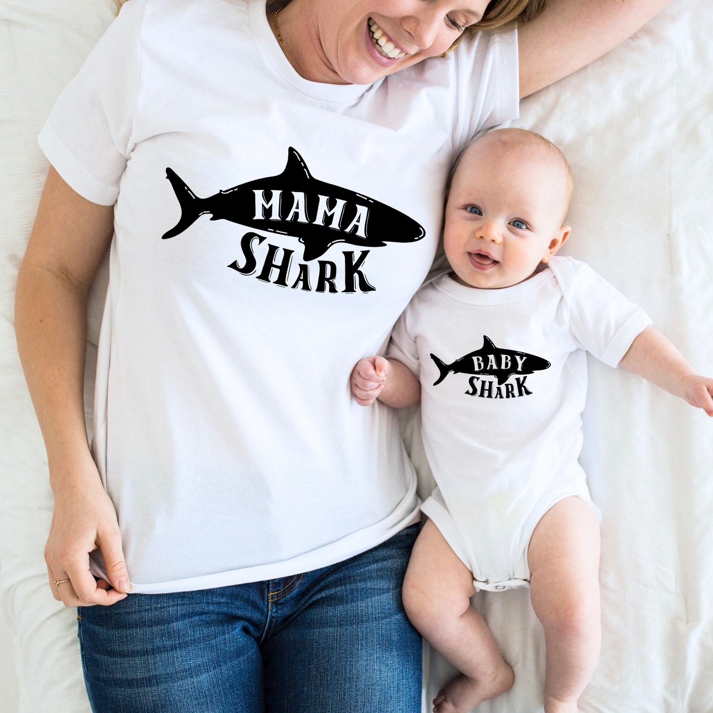 Mama & Baby Shark - Mommy and Me Outfits